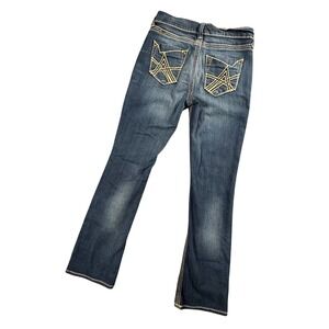 Ariat Turquoise‎ Bootcut Jeans Women 26R Dark Wash Western Rodeo Embellished